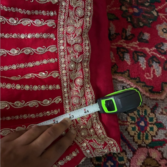 Red Bridal embroidered Lehenga - Picture 5 of 5